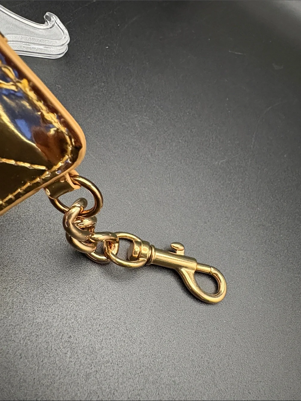 Kurt Geiger Boston BagCharm Keychain Gold Mirror Finish EagleHead